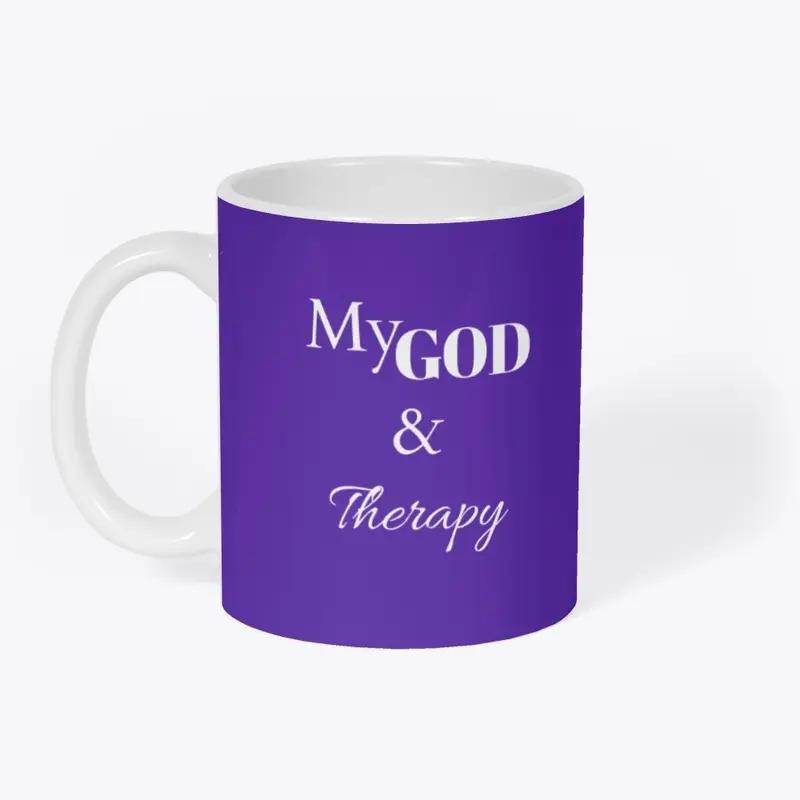 My God & Therapy Mug White